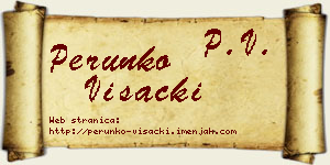 Perunko Višacki vizit kartica